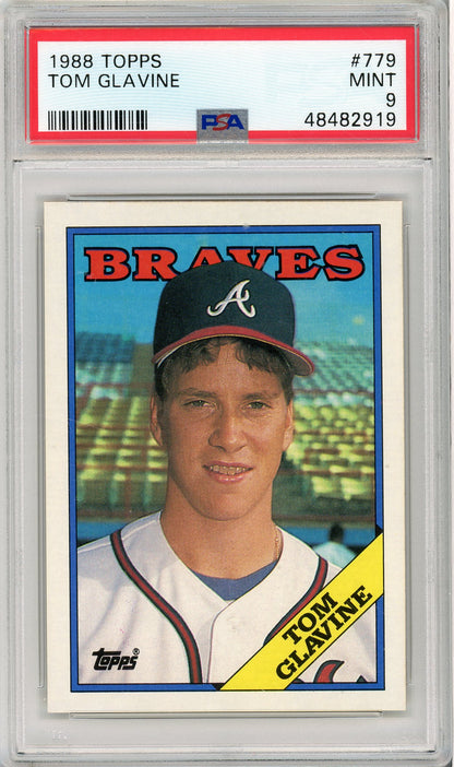 1988 TOPPS TOM GLAVINE #779 BRAVES PSA 9