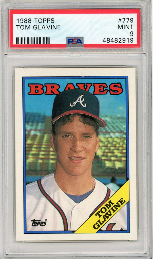 1988 TOPPS TOM GLAVINE #779 BRAVES PSA 9