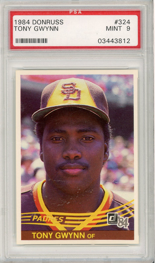 1984 DONRUSS BASEBALL TONY GWYNN #324 PADRES HOF PSA 9
