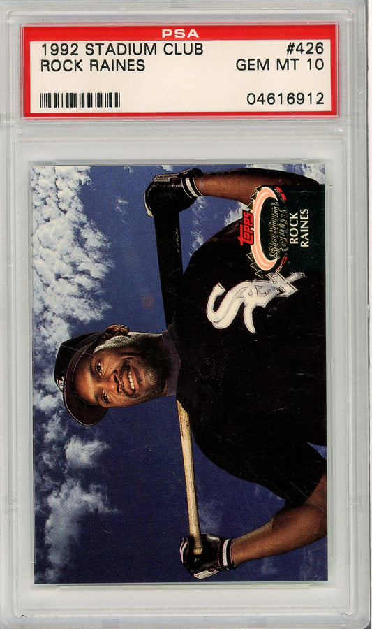 1992 TOPPS STADIUM CLUB ROCK RAINES #426 WHITE SOCKS PSA 10