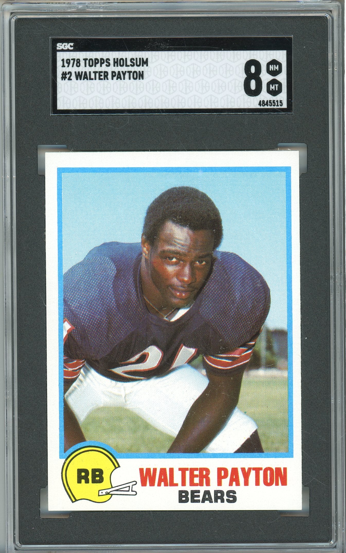 1978 TOPPS HOLSUM WALTER PAYTON #2 CHICAGO BEARS HOF SGC 8