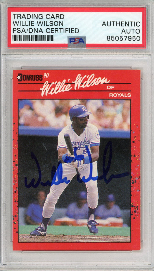 1989 DONRUSS WILLIE WILSON #440 ROYALS HOF WORLD SERIES CHAMP AUTOGRAPH PSA/DNA