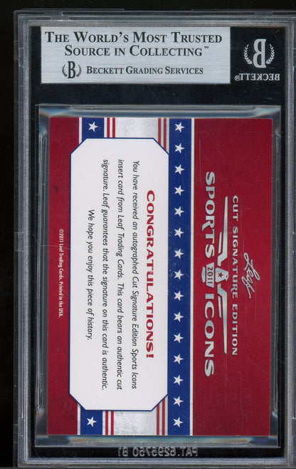 2011 Leaf Sports Icons Cut Signature Hank Iba BECKETT