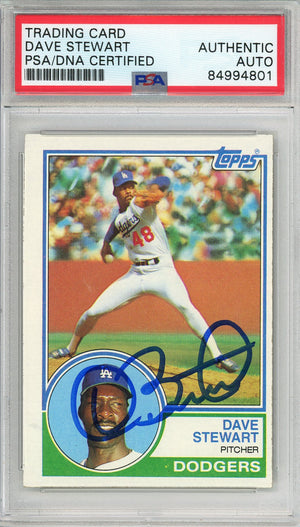 1983 TOPPS DAVE STEWART #532 A'S HOF 3-TIME WORLD SERIES CHAMP AUTOGRAPH PSA/DNA