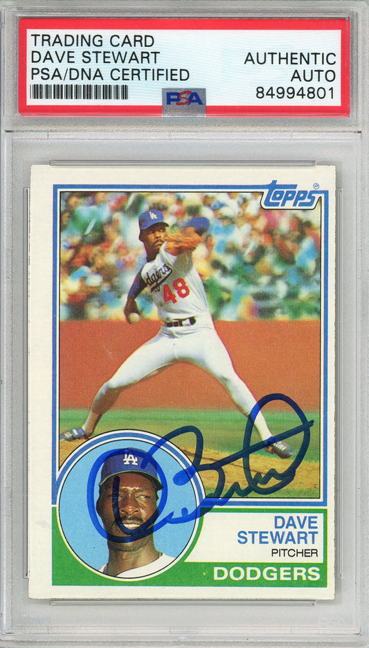 1983 TOPPS DAVE STEWART #532 A'S HOF 3-TIME WORLD SERIES CHAMP AUTOGRAPH PSA/DNA