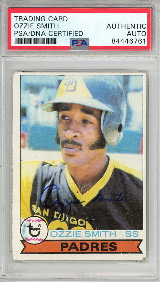 1979 TOPPS OZZIE SMITH #116 ROOKIE HOF WORLD 14-TIME ALL STAR AUTOGRAPH PSA/DNA