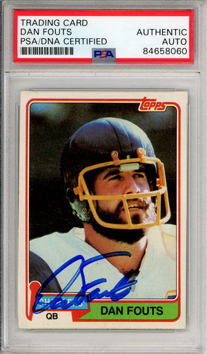 1981 TOPPS BASEBALL DAN FOUTS #265 CHARGERS HOF AUTO PSA/DNA