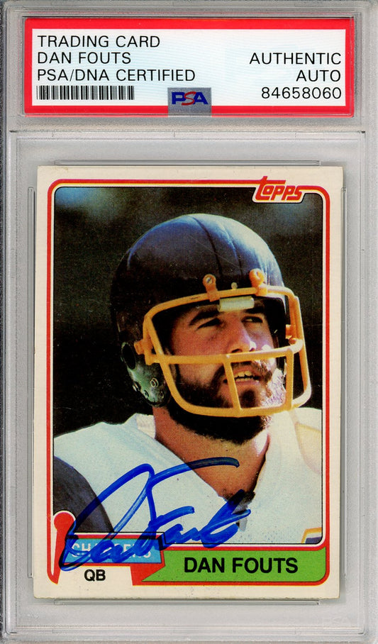 1981 TOPPS BASEBALL DAN FOUTS #265 CHARGERS HOF AUTO PSA/DNA