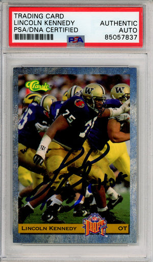 1993 CLASSIC LINCOLN KENNEDY #9 COLLEGE HOF AUTO PSA/DNA