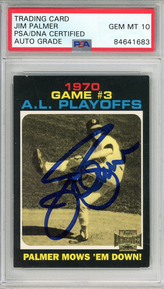 2002 TOPPS ARCHIVES JIM PALMER #197 HOF ORIOLES 3-TIME WORLD SERIES CHAMP AUTOGRAPH PSA/DNA