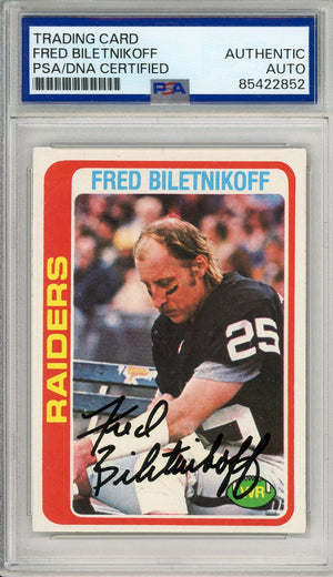 1978 TOPPS FRED BILETNIKOFF #415 HOF AUTOGRAPH PSA/DNA