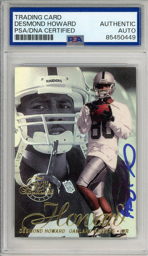 1997 FLAIR SHOWCASE DESMOND HOWARD ROW 2 RAIDERS AUTOGRAPH PSA/DNA