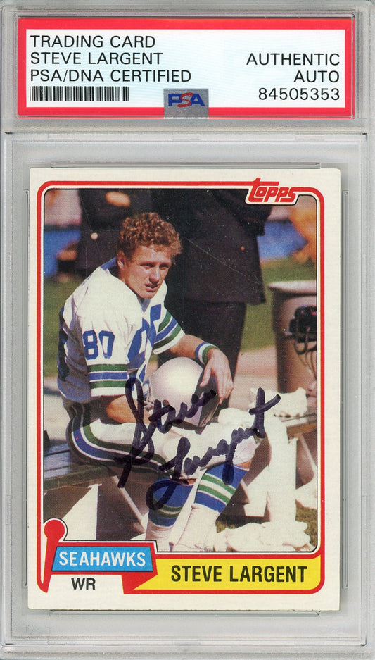 1981 TOPPS STEVE LARGENT #271 HOF SEAHAWKS AUTOGRAPH PSA/DNA
