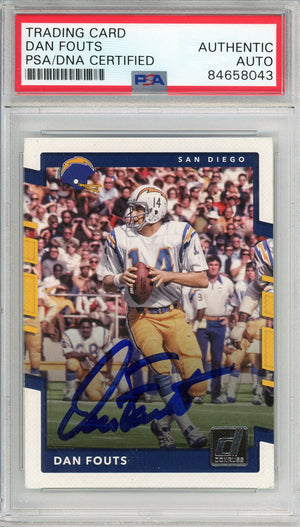2017 PANINI DONRUSS DAN FOUTS #6 HOF CHARGERS AUTOGRAPH PSA/DNA