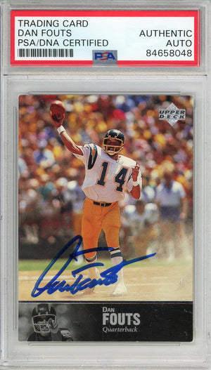 1997 UPPER DECK DAN FOUTS #7 HOF CHARGERS 6-TIME PRO BOWLER AUTOGRAPH PSA/DNA