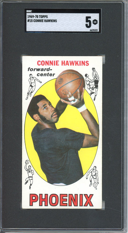 1969-70 TOPPS CONNIE HAWKINS #15 TALL BOY SUNS SGC 5