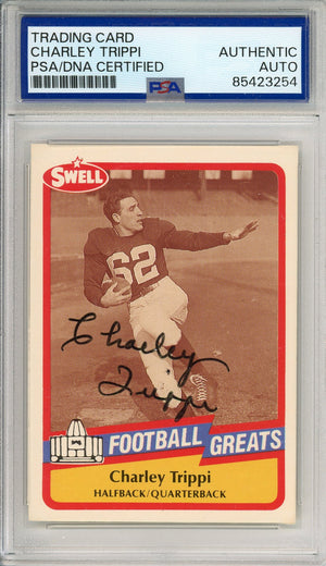 1989 SWELL CHARLEY TRIPPI #58 HOF AUTOGRAPH PSA/DNA
