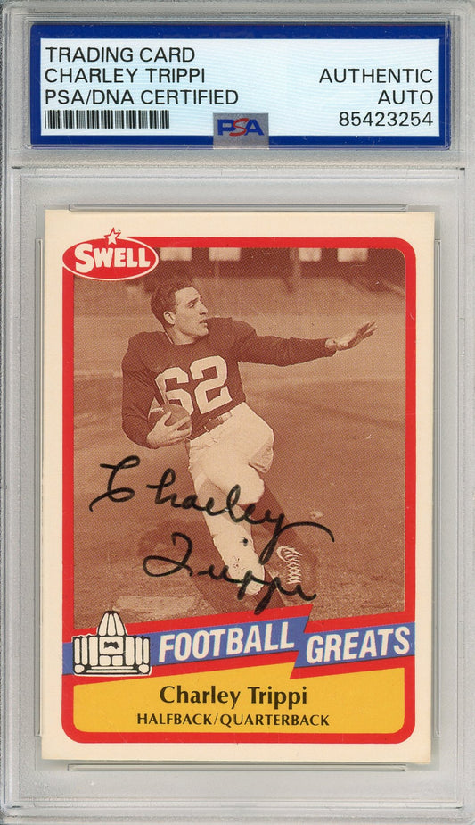 1989 SWELL CHARLEY TRIPPI #58 HOF AUTOGRAPH PSA/DNA
