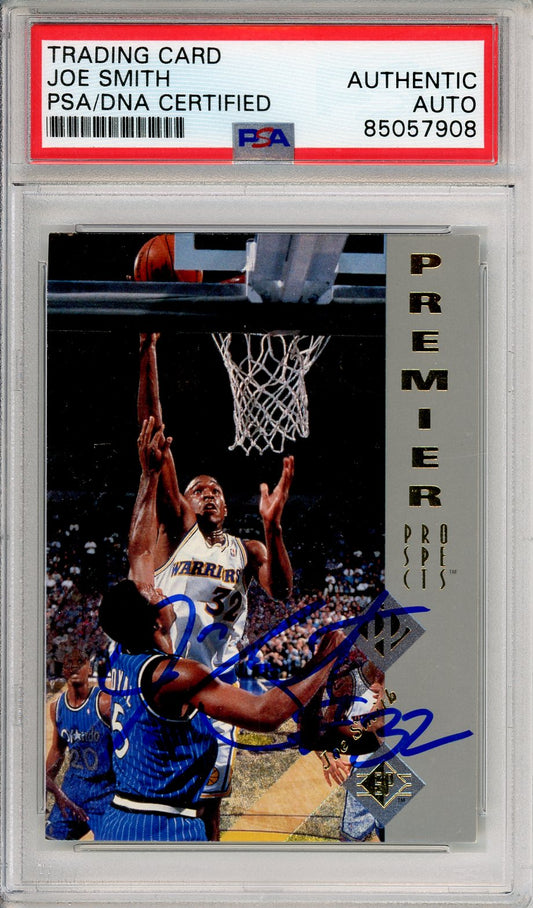 1996 UPPER DECK SP PREMIER PROSPECTS JOE SMITH #154 ROOKIE CARD AUTO PSA/DNA