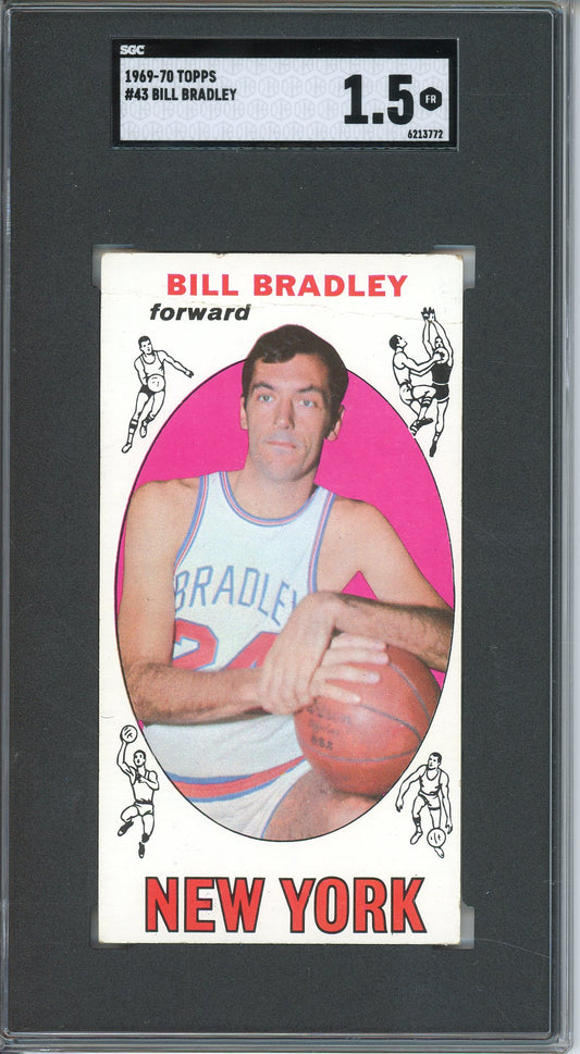 1969-70 TOPPS BILL BRADLEY #43 TALL BOY KNICKS SGC 1.5