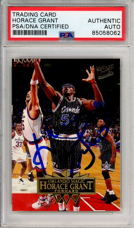 1995 ULRA FLEER BASKETBALL HORACE GRANT #124 HOF AUTO PSA/DNA