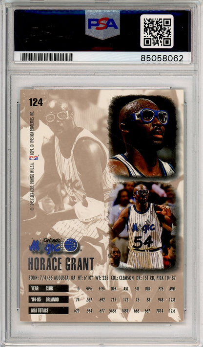 1995 ULRA FLEER BASKETBALL HORACE GRANT #124 HOF AUTO PSA/DNA