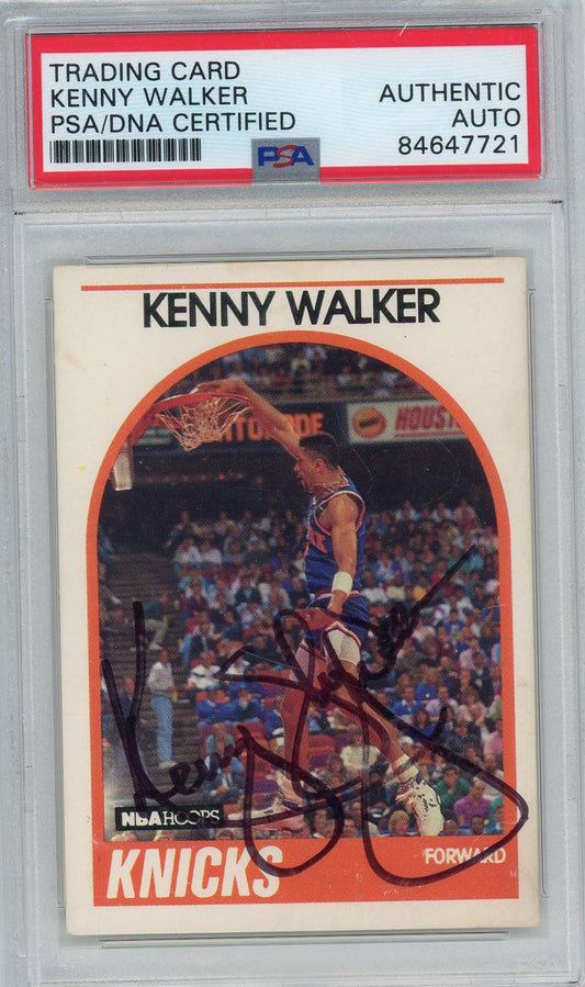 1989 NBA HOOPS KENNY WALKER PSA/DNA AUTO