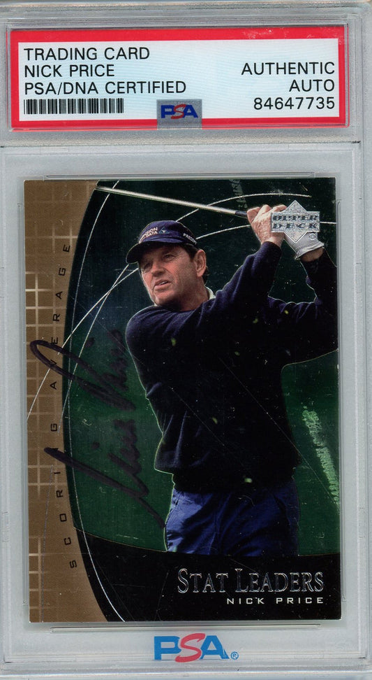 NICK PRICE SIGNED PSA/DNA CERTIFIED AUTHENTIC AUTOGRAPH CARD