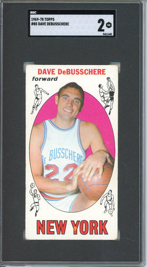 1969-70 TOPPS DAVE DEBUSSCHERE #85 TALL BOY SGC 2