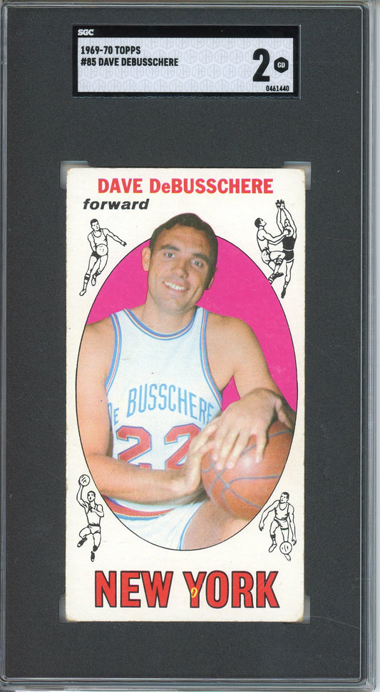 1969-70 TOPPS DAVE DEBUSSCHERE #85 TALL BOY SGC 2