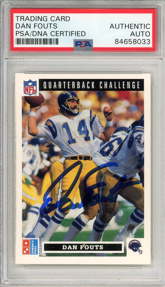 1991 UPPER DECK DOMINO'S DAN FOUTS #35 HOF AUTOGRAPH PSA/DNA