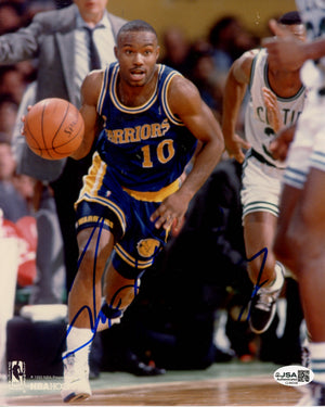 TIM HARDAWAY SR AUTOGRAPHED 8X10 PHOTO - WARRIORS (JSA)