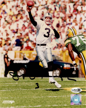 JEFF GEORGE AUTOGRAPHED 8X10 PHOTO - RAIDERS  (JSA)