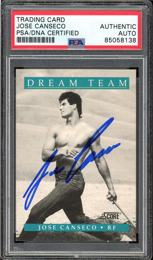 1991 SCORE DREAM TEAM JOSE CANSECO AUTO #441 PSA DNA (QUANTITY AVAILABLE)