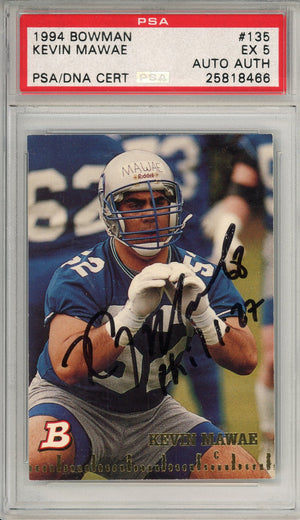 1994 BOWMAN KEVIN MAWAE #135 HOF ROOKIE CARD AUTOGRAPH PSA 5 AUTHENTIC AUTO