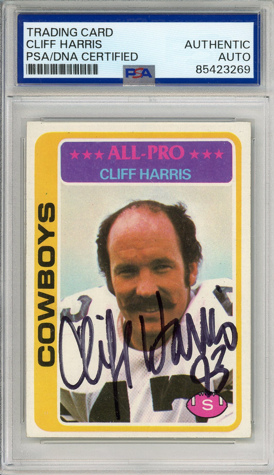 1978 TOPPS CLIFF HARRIS #160 HOF AUTOGRAPH PSA/DNA