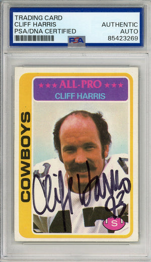 1978 TOPPS CLIFF HARRIS #160 HOF AUTOGRAPH PSA/DNA