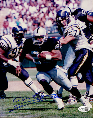 NAPOLEON KAUFMAN AUTOGRAPHED 8X10 PHOTO - RAIDERS (JSA)