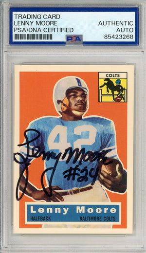 1994 TOPPS ARCHIVES LENNY MOORE #60 HOF AUTOGRAPH PSA/DNA