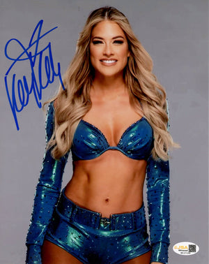 KELLY KELLY AKA BARBIE BLANK WWE AUTOGRAPHED 8X10 PHOTO (JSA) (VERSION 1)