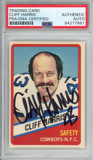 1976 TOPPS FOOTBALL - CLIFF HARRIS #21 COWBOYS HOF AUTOGRAPH PSA/DNA AUTHENTIC AUTO