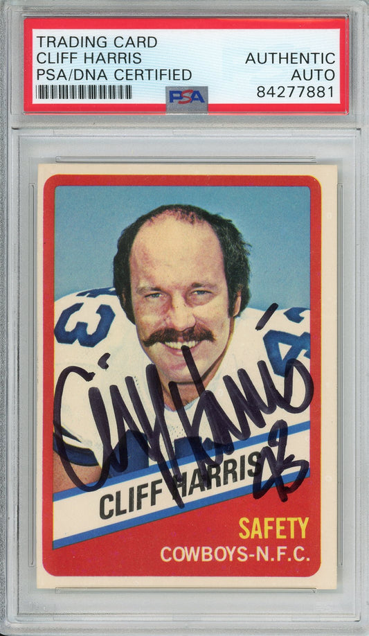 1976 TOPPS FOOTBALL - CLIFF HARRIS #21 COWBOYS HOF AUTOGRAPH PSA/DNA AUTHENTIC AUTO