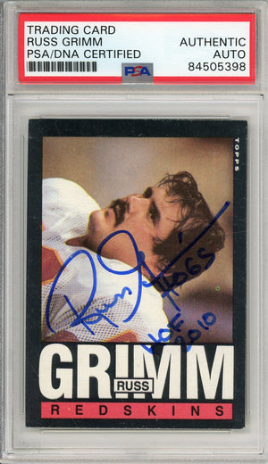 1965 TOPPS RUSS GRIMM #182 HOF AUTOGRAPH PSA/DNA