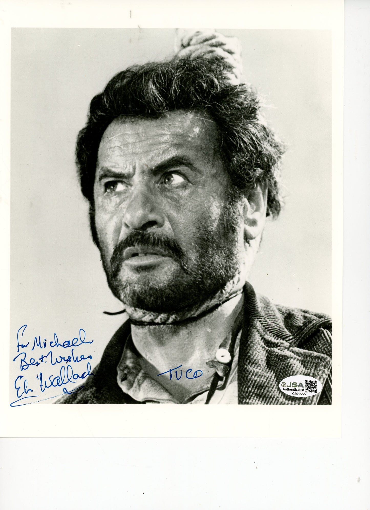 ELI WALLACH AUTOGRAPHED 8X10 PHOTO - ENTERTAINMENT (JSA) THE GOOD BAD & UGLY
