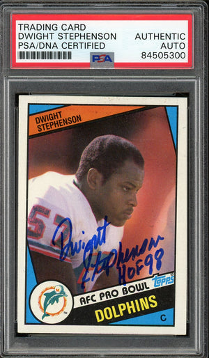 1984 Topps Dwight Stephenson Rookie Auto (Blue Ink "HOF 98") - PSA/DNA (QUANTITY AVAILABLE)