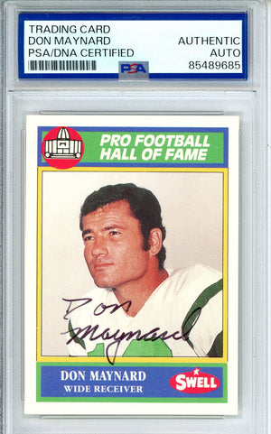 1990 SWELL FOOTBALL - DON MAYNARD #139 HALL OF FAME AUTOGRAPH PSA/DNA AUTHENTIC AUTO