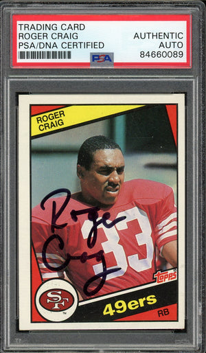 1984 TOPPS ROGER CRAIG RC ROOKIE AUTO #353 PSA DNA (QUANTITY AVAILABLE)