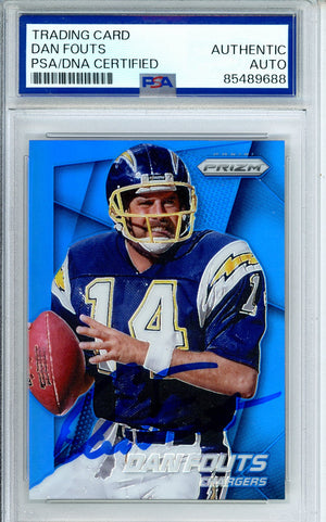2014 PANINI PRIZM - DAN FOUTS #66 BLUE PRIZM CHAGERS HOF AUTOGRAPH PSA/DNA AUTHENTIC AUTO