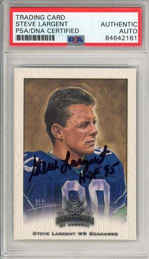 2002 DONRUSS GRIDIRON KINGS STEVE LARGENT #172 HOF AUTOGRAPH PSA/DNA