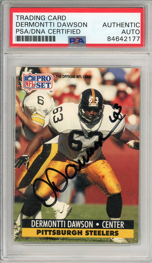 1991 PRO SET DERMONTTI DAWSON #272 HOF AUTOGRAPH PSA/DNA